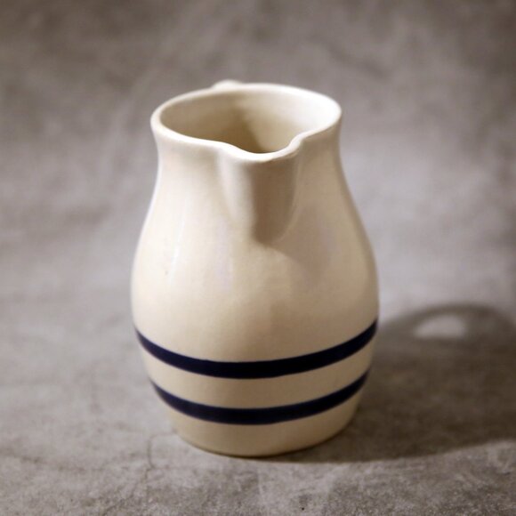 Vintage Robinson Ransbottom Pottery Pitcher Blue and White - Picture 12 of 13